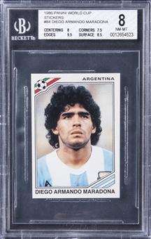 1986 Panini World Cup Stickers #84 Diego Maradona - BGS NM-MT 8